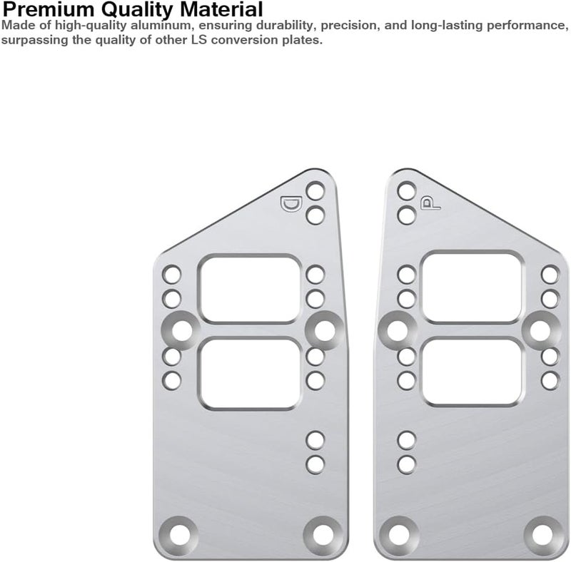 Moker LS Swap Motor Mounts Adapter Plates - LS Conversion Adjustable Universal Swap Bracket Small Block,SBC Vehicle to LS Engine LS1 LS3 LS2 LQ4 LQ9 LS6 L92 L99 L33 LR4 - Image 5